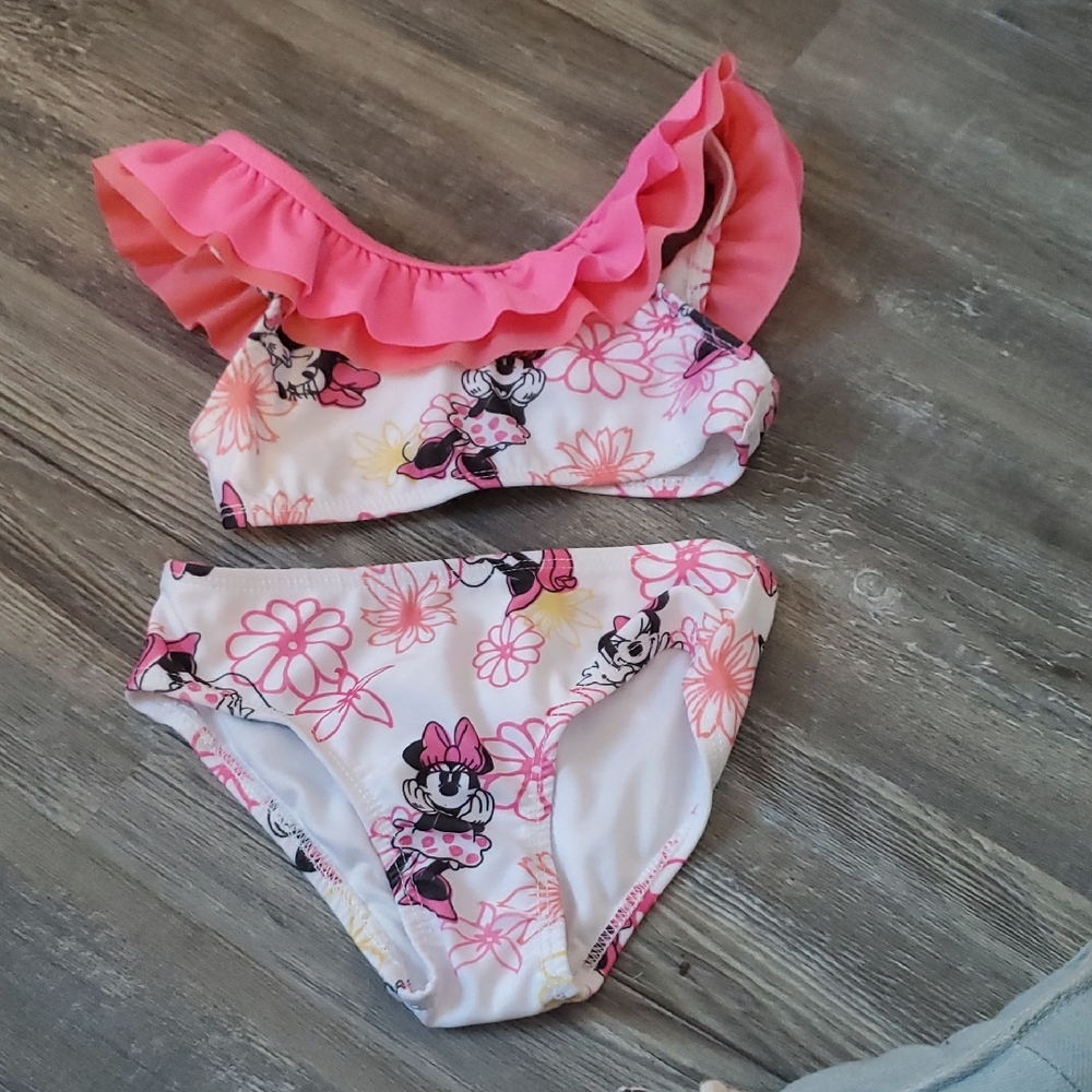 Disney Kids Swim Bikini - Pink and White